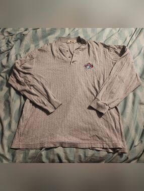 Toronto Blue Jays Long Sleeve Attraction Polo Shirt Men's Size Large